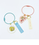 水森亜土 2チャームワイヤーキーリング ピンク キーホルダー