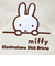 ミッフィー miffy 刺繍帆布ポーチ(M)  ナチュラル(ミッフィーフェイス)