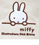 ミッフィー miffy 刺繍帆布ポーチ(M)  ナチュラル(ミッフィーフェイス)