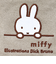 ミッフィー miffy 刺繍帆布ポーチ(M)  グレージュ(ミッフィーフェイス)