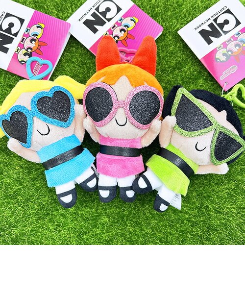 パワーパフガールズ ブロッサム ぬいぐるみキーリング サングラスver