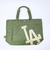 MLB(メジャーリーグ)  ドジャース ナイロントートバッグ カーキ
