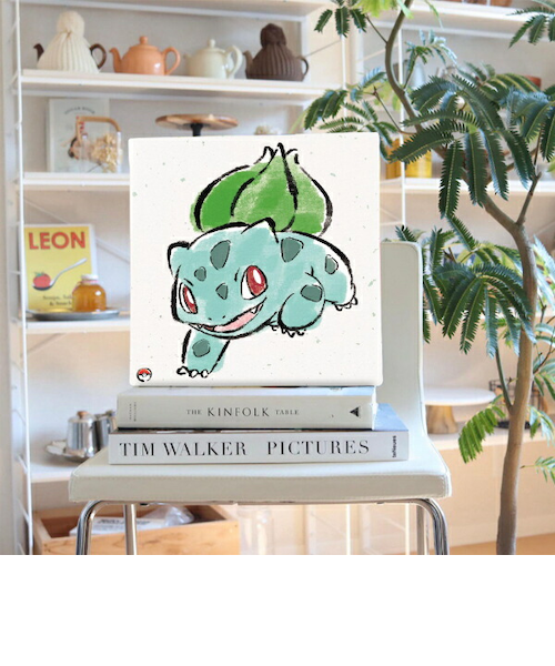 ポケモン　キャンバスプリント　満開の桜の木　フシギダネ ポケットモンスター フシギダネ アートパネル 筆書き インテリア