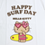 サンリオ 日焼け キティ 半袖Tシャツ(M) サーフ アパレル Sanrio