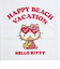 サンリオ 日焼け キティ クロップド半袖Tシャツ(S) ホワイト アパレル Sanrio