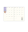 水森亜土 手帳月間(A6) (ブルー) 日本製