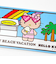 サンリオ 日焼け キティ ナンバープレートマグネット ブルー Sanrio