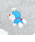 ドラえもん 雲 フェイスタオル (グレー)