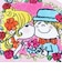 水森亜土 キーホルダー 仲良し 日本製