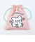 サンリオ はなまるおばけ サガラ刺繍巾着 ピンク Sanrio