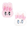 エスターバニー（Esther Bunny） カラビナ付きぬいぐるみファスナーマスコット(クリームバニー) ポーチ