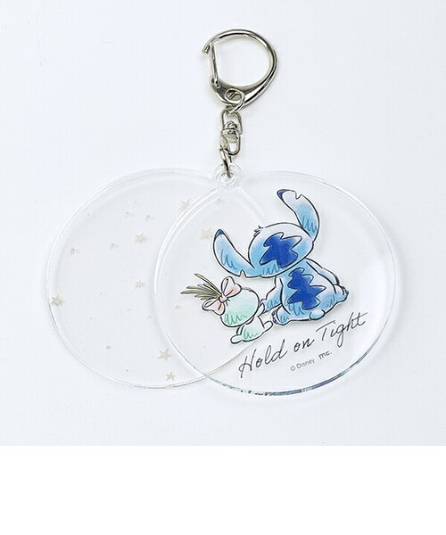 ディズニー スティッチ＆スクランプ(後ろ姿) 水彩 スライドアクリル