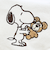 スヌーピー＆ベア 化粧ポーチ (モカ) SNOOPY