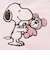 スヌーピー＆ベア 化粧ポーチ (ピンク) SNOOPY
