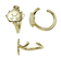 すみっコぐらし ざっそう イヤーカフ ゴールド アクセサリー すみっこ
