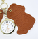 ムーミン スナフキン 型押しレザーチャームキーホルダーウォッチ ブラウン 時計 MOOMIN