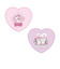 エスターバニー（Esther Bunny） ハート型ミラーコーム(リボンバニー＆クリームバニー) 日本製