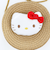 サンリオ ハローキティ ストロー素材ラウンド製ショルダーバッグ かごバッグ Sanrio