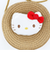 サンリオ ハローキティ ストロー素材ラウンド製ショルダーバッグ かごバッグ Sanrio