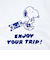 スヌーピー トートバッグ enjoy your trip ホワイト SNOOPY