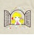 水森亜土 ワンポイント柄 ハイネック半袖Tシャツ(M) グレージュ アパレル