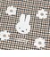ミッフィー miffy 巾着 (アイボリー) キルティングチェックシリーズ