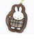 ミッフィー miffy キーホルダー (ブラウン) キルティングチェックシリーズ