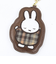 ミッフィー miffy キーホルダー (ブラウン) キルティングチェックシリーズ