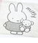 ミッフィー miffy のびのびタオルピローケース ボリス グレー 西川