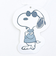 スヌーピー 仕切りポーチ (ブルー) コミックトラベルシリーズ SNOOPY