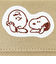 スヌーピー チャーリーブラウン ファスナー三つ折り財布 アップリケ ベージュ SNOOPY