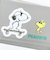 スヌーピー ジョー・クール コンパクト三つ折り財布 グレー SNOOPY