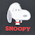 スヌーピー トートバッグ アップリケ刺しゅう ブラック SNOOPY