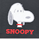 スヌーピー トートバッグ アップリケ刺しゅう ブラック SNOOPY