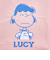 スヌーピー ルーシー トートバッグ アップリケ刺しゅう ピンク SNOOPY