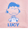 スヌーピー ルーシー トートバッグ アップリケ刺しゅう ピンク SNOOPY