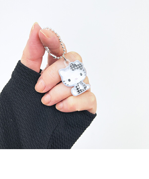 サンリオ ハローキティ 千鳥格子(ブラック) ぷっくりったいプチボール