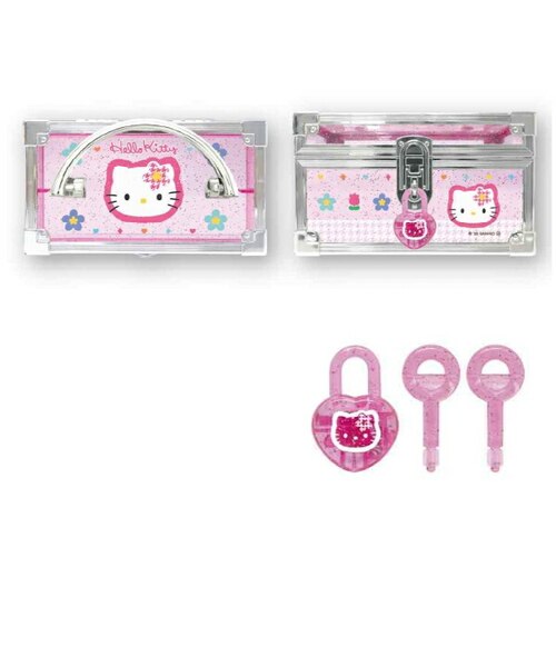 平成レトロ❣️ キティ　カオハナ　ミニトランク　缶　収納ケース　ボックス　お道具箱 平成レトロ❣️ キティ カオハナ ミニトランク 缶 収納ケース ボックス