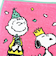 スヌーピー シェニールミニタオル ピンク ハンカチ 西川 日本製 PEANUTS 75th SNOOPY