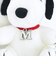 スヌーピー 『M』 座り イニシャルマスコット ぬいぐるみ SNOOPY