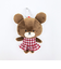 くまのがっこう ギンガムガムチェック ぬいぐるみエコバッグ レッド
