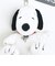 スヌーピー 『R』 座り イニシャルマスコット ぬいぐるみ SNOOPY