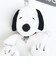 スヌーピー 『R』 座り イニシャルマスコット ぬいぐるみ SNOOPY
