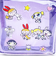 パワーパフガールズ ぷくぷくステッカー風ポーチ パープル パワパフ