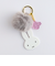 ミッフィー miffy ファー付きアクリルキーホルダー グレー