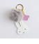 ミッフィー miffy ファー付きアクリルキーホルダー グレー