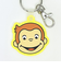 おさるのジョージ フェイス ラバーキーホルダー イエロー