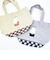 ミッフィー miffy ミニトートバッグ ベージュ ダイアゴナルチェック ランチ