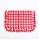 モンチッチ ギンガムチェック フリルポーチ 赤 レトロ