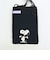 スヌーピー リップストップ フラットスマホショルダーバッグ ブラック SNOOPY